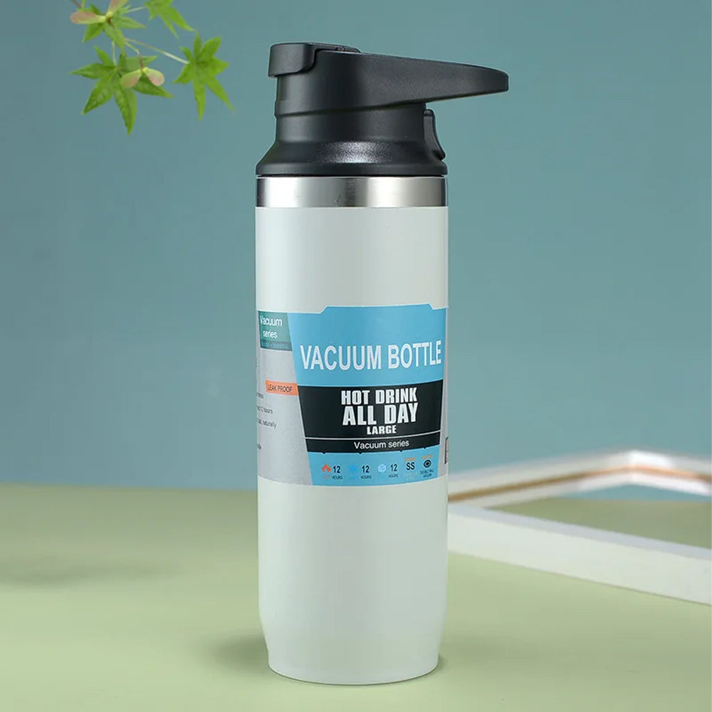 (Net) 500ML Stainless Steel Vacuum Cup - Stay Refreshed Anytime, Anywhere / 100445