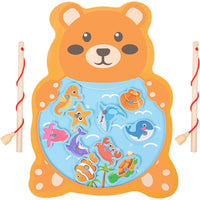 Wooden Board Fishing Game Set - Fun and Educational Toy for Kids