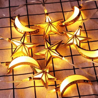 (Net) 3M 10 Ramadan Moon & Star String Lights