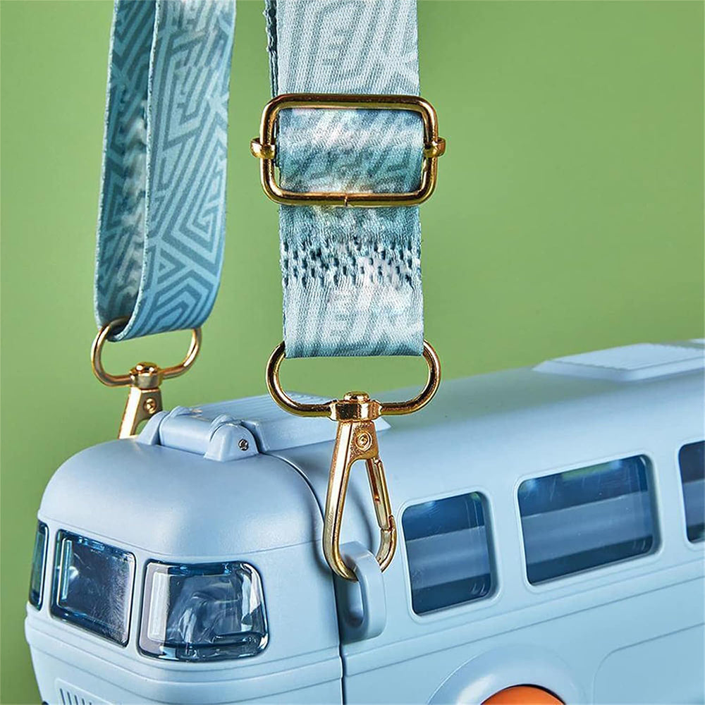 (NET) Cute Bus Water Bottle with Shoulder Strap 550 ml