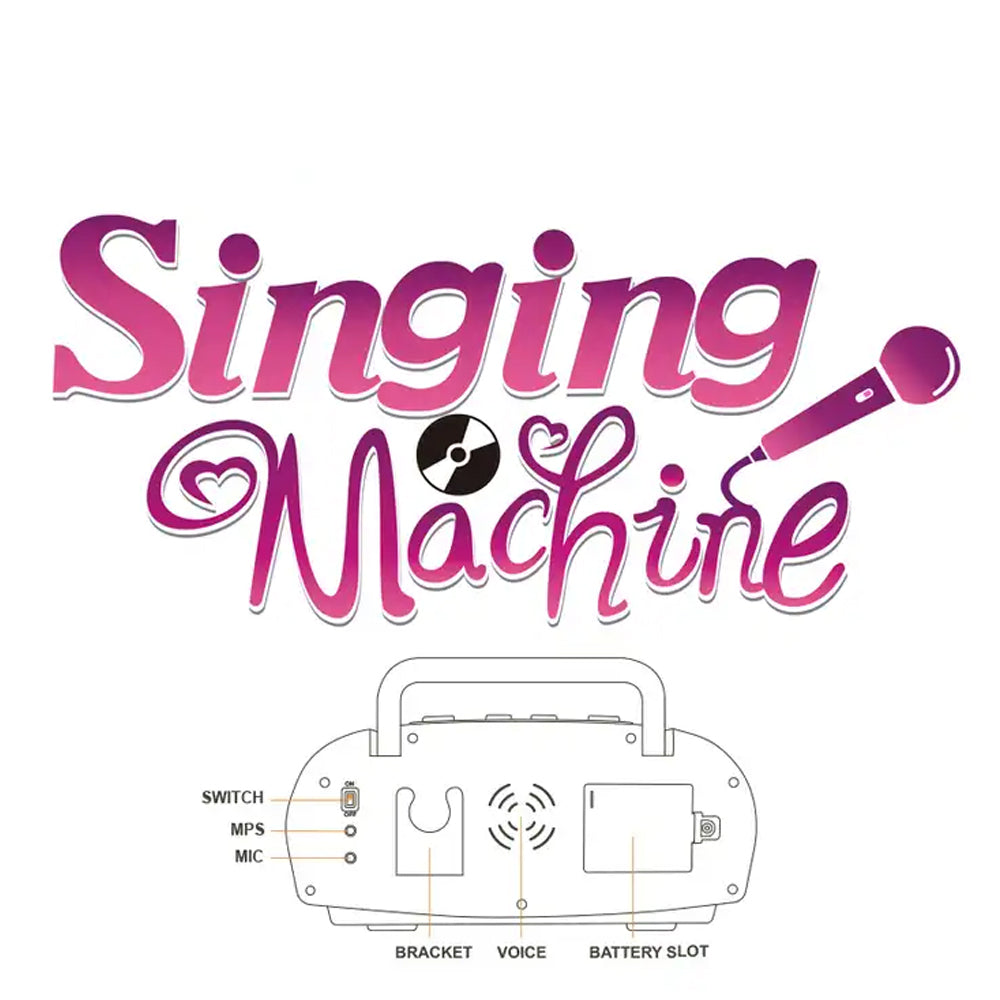 Electronic Musical Microphone Kids Instrument Set - Pink Singing Machine Toy