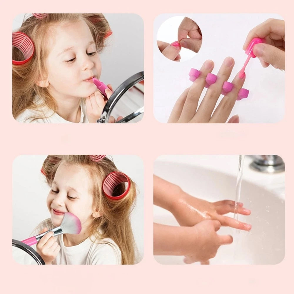 (Net) Kids Makeup Kit - Safe Cosmetics Play Set for Little Glam Stars