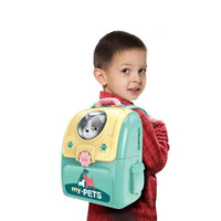 2-in-1 Aqua Yellow Backpack Pet Bathing and Cleaning Pretend Play Set
