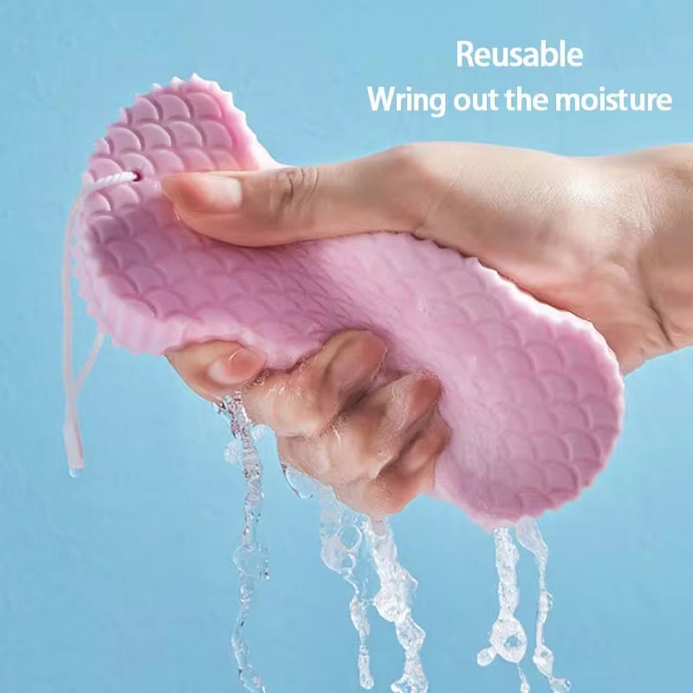 (NET) White Ultra Soft Bath Body Shower Sponge