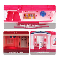 DIY Princess Castle Villa Dollhouse - Kids' Plastic Model House Toy
