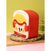 Cute kids French Fries Fried Chicken Container Lunch Box Bento With Spoon Plastic