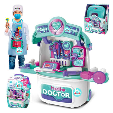 (Net) 2-in-1 Doctor Toys Trolley Case Set