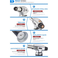 (NET) Portable Classic Spray Mini Blue Flame Butane Gas Chef Blow Torch Lighter