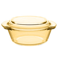 Red Cherry Borosilicate Glass Bowl Yellow - 0.7L  / AH19059 / 4629