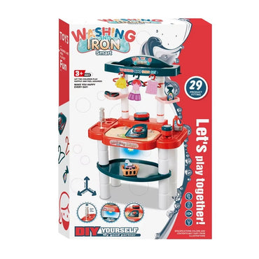 ( Net ) House Play Set Vacuum Cleaner Kids Cleaning Cart Pretend Plastic Toy
