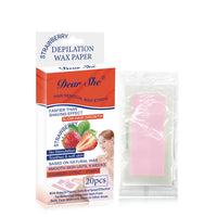 (NET) Strawberry Facial Wax Strips For Hair Removal 20 pcs /012018