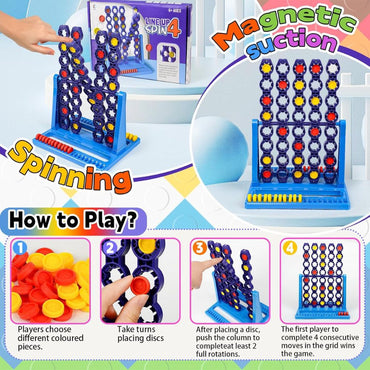 2 Player Board Games Features Spinning Grid