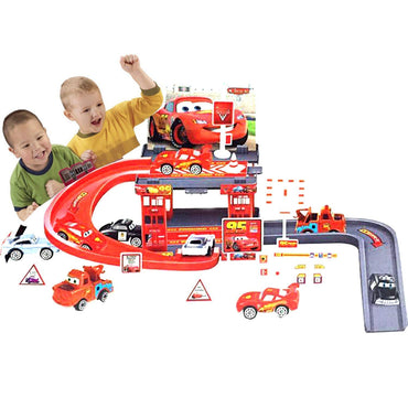 Disney Cars 2 Parking Garage Racing Track Playset for Kids