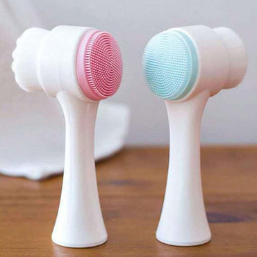 (NET) Double side Manual Facial Cleansing Brush