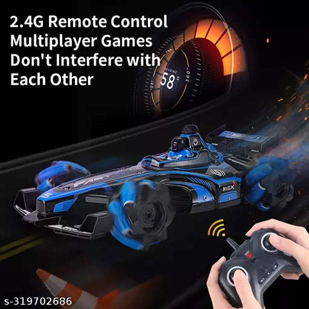 ( NET) Racing Stunt Car with Remote Control, Gesture, and Spray Effect Visual