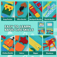 (Net) Sensory Activity Book Clock Design Busy Board