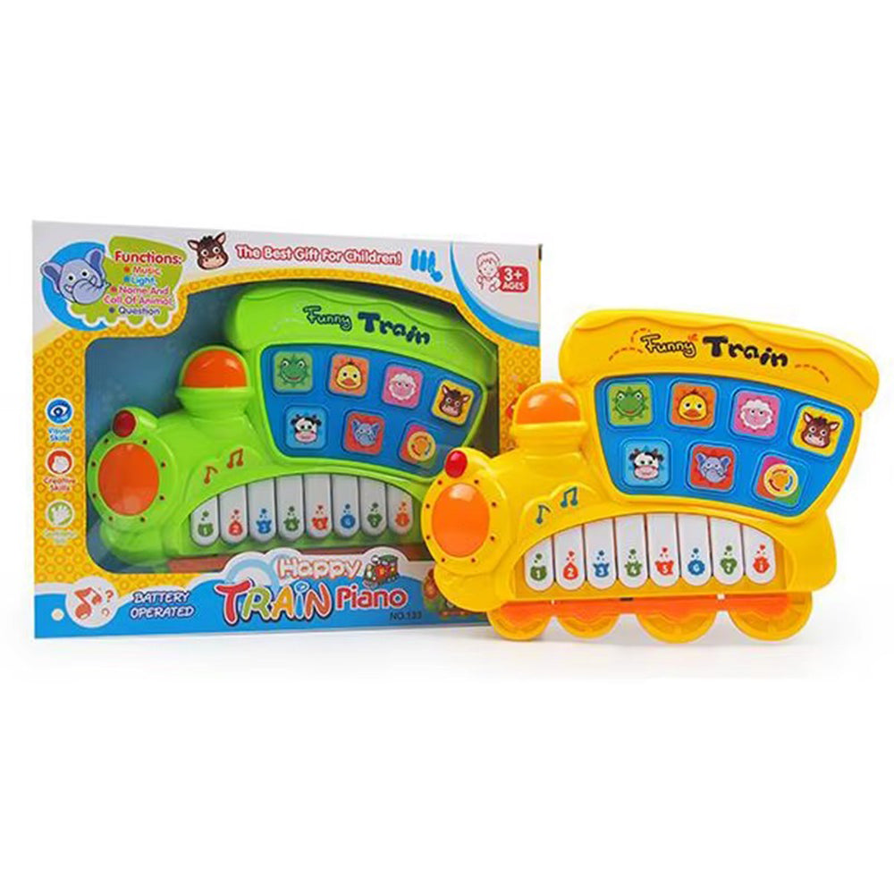Funny Train Piano With Animal Voice & Music Play