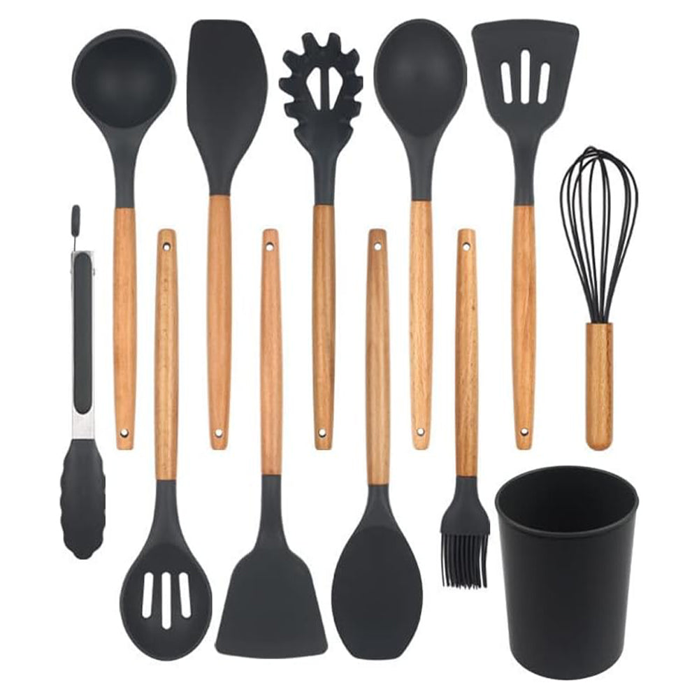 (NET)Silicone Kitchen Cooking Utensil Set