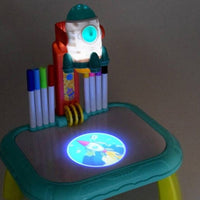 Trace & Draw Art LED Projector Drawing Board - Pink Kids Rocket Painting Table