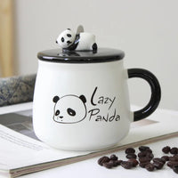 (Net) Panda Design Ceramic Cup with Matching Cap / 890120