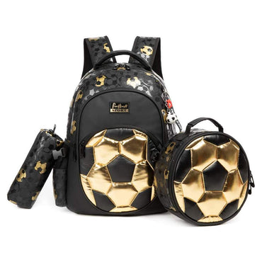 (NET) Football Backpacks For School Boys Kids Set Of 3 Pcs