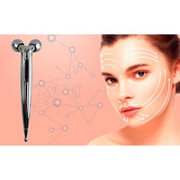( NET) Firming and Invigorating Facial Massager for Skin 3D Rotary Roller With Anti-Wrinkle Effect Removes Fine Lines On The Face And Relaxes Skin Naturally