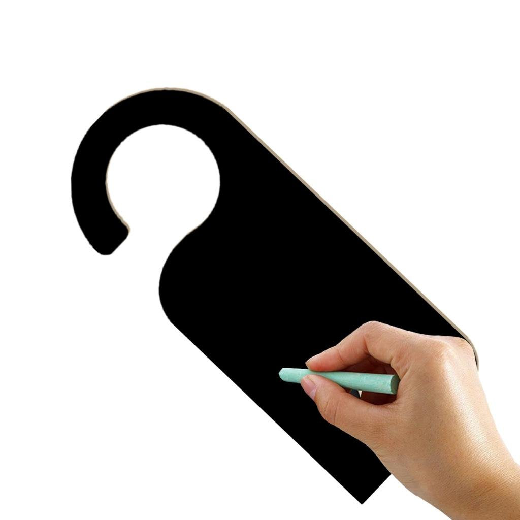 1 pc Mini Double-sided Wood Blackboard Chalkboard Door Knob Hanger