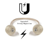 (net) Magnetic Curtain Tiebacks Curtain Clips Rope Holdbacks Curtain Weaving Holder Buckles For Home Office Decorative 1 piece