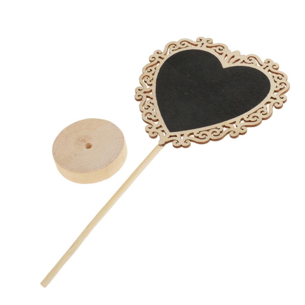 Heart Wooden Mini Floral Shape Chalkboard Blackboard