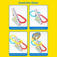 (NET) Happy Duck Slide Toy Set Funny Automatic Stair-Climbing Duck Cartoon Race Track Set (616-3A)