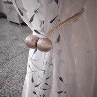 (net) Magnetic Curtain Tiebacks Curtain Clips Rope Holdbacks Curtain Weaving Holder Buckles For Home Office Decorative 1 piece