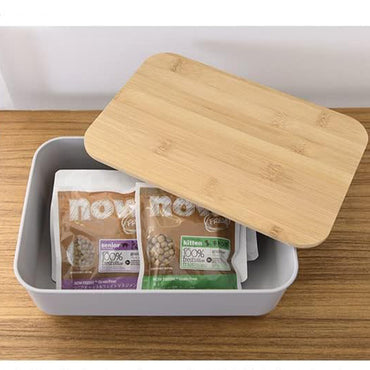 (Net) Stylish Bread Storage Bin with Cutting Board Lid - Freshness Meets Functionality / 3455