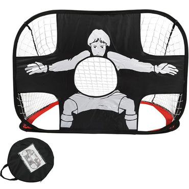 (NET) Portable Folding Pop Up Kids Football Target Net with Carry Bag
