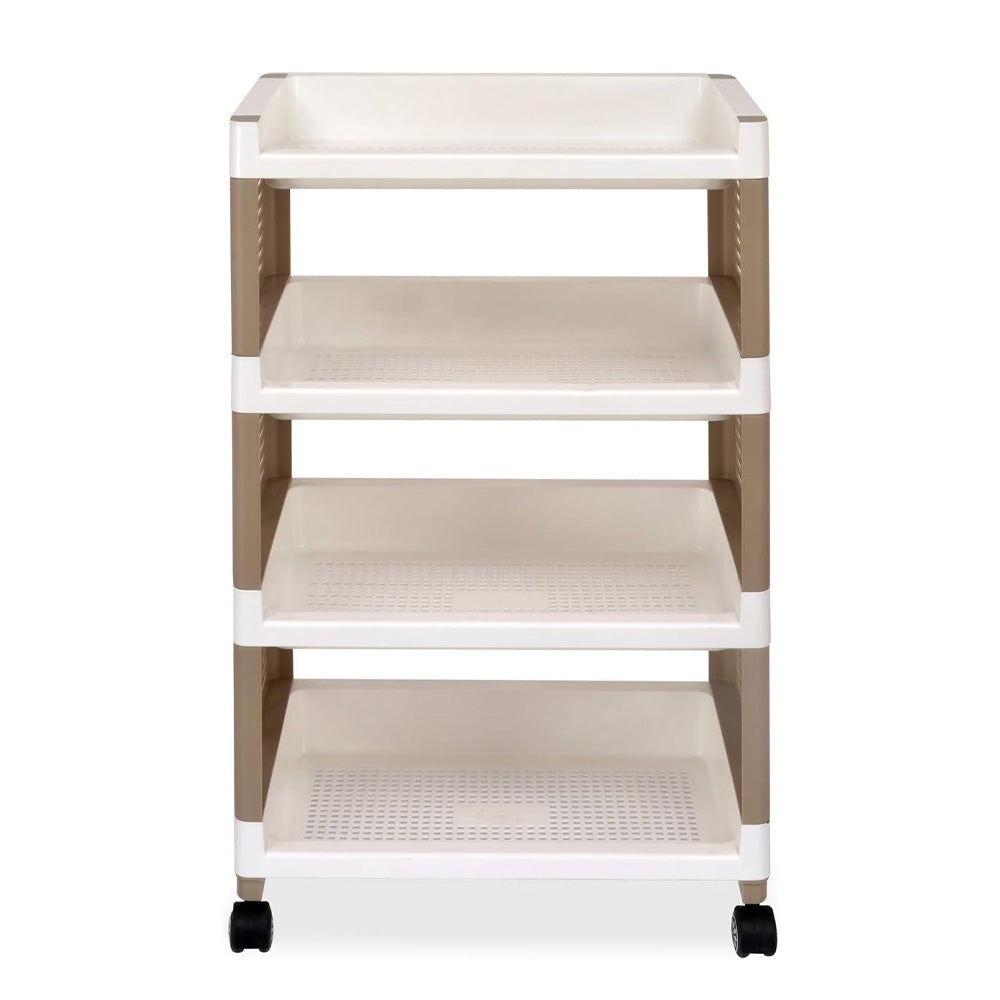 (Net) 4-Layer Foldable Sliding Drawer Storage Bins - Your Ultimate Space-Saving Solution
