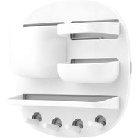 Wall Mounted Storage Rack, Nail Free Installation, Expanded Capacity