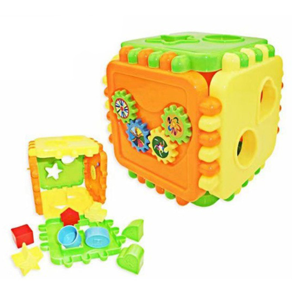 (Net) Child's Educational Shape Block Cube - Unleash the Power of Learning and Imagination