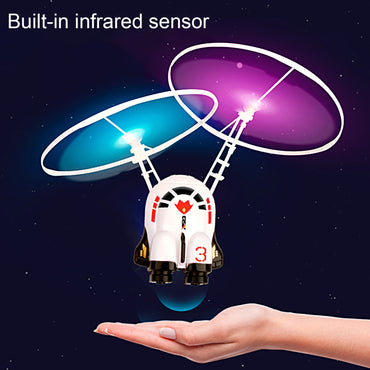 Mini Astronaut Drone with Lights Aircraft Suspended Induction Spaceship Robot Helicopter Toy Gift for Kids