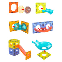 66 PCS Shining Magnet Building Tiles - Educational Construction Toy Set