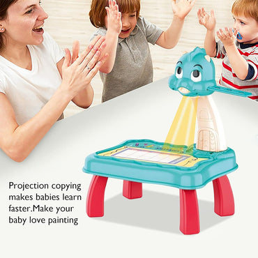 Kids LED Projection Drawing Table - Dinosaur Sketcher Set