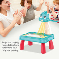 Kids LED Projection Drawing Table - Dinosaur Sketcher Set