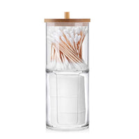 (Net) Round Cotton Swabs Holder 2 Pcs