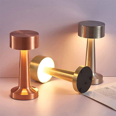 Decoration LED Light Metal Desk Lamp Touch Rechargeable USB