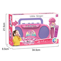 Electronic Musical Microphone Kids Instrument Set - Pink Singing Machine Toy