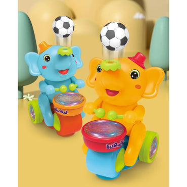 Cute Musician Elephant Toy with Flashing Lights and Music