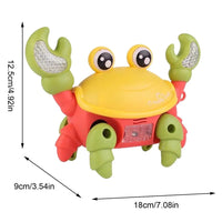 Electric Walking Crab Toy - Funny Lights & Music, Cartoon Design