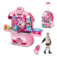 (Net) Kids' Electronic Trolley Bag Kitchen Pretend Play Set