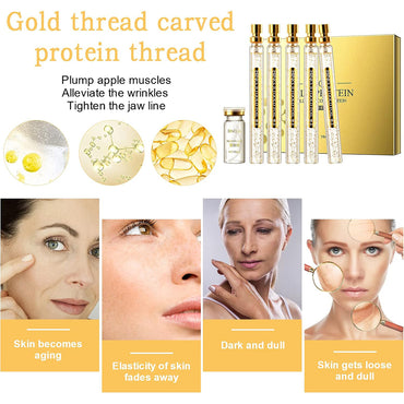 (NET) Instalift Protein Thread Lifting Set, Absorbable Soluble Protein Thread and Nano Gold Essence Combination