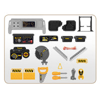 (Net) Kids' 3-In-1 Repair Toolbox Pretend Play Set with Backpack