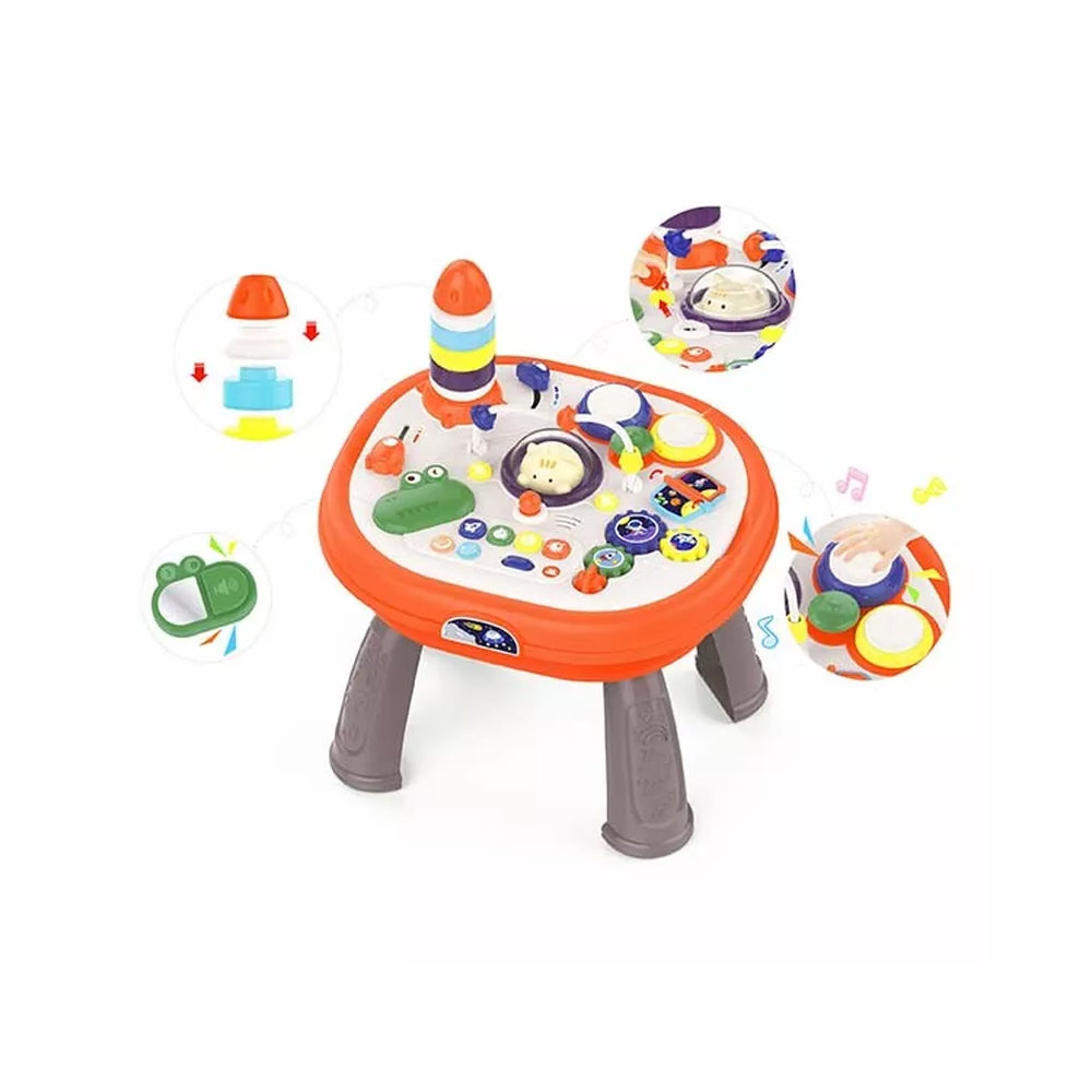( NET) Electronic Music Light Puzzle Toy - Double Sided Baby Learning Activity Table