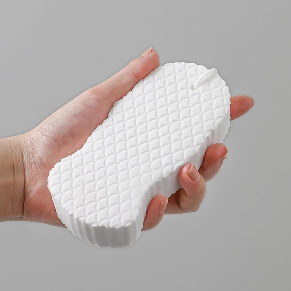 (NET) White Ultra Soft Bath Body Shower Sponge